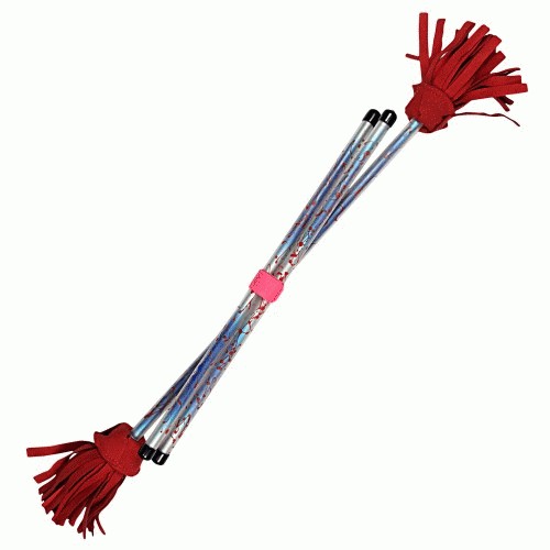 Juggle Dream Picasso Flower Stick - with sticks - Red Blue