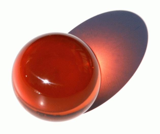Orange Acrylic contact Juggling ball 65mm 220g