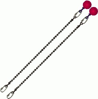 Poi Chain Ball 8mm 35cm with Pink Handle 44cm
