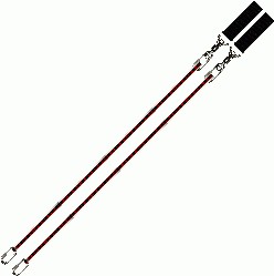 Poi Chain Cole Cord Red with Black Double Adjustable
