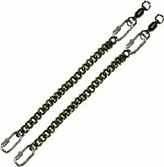 Replacement poi Black Oval Link 25cm Chain 33cm