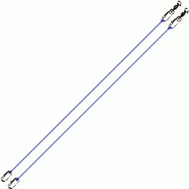 Replacement poi Nylon String Blue Adjustable
