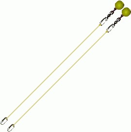 Poi Chain Nylon Yellow with Ball Handle Adjustable