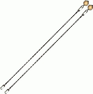 Poi Chain Ball 8mm 60cm with Wooden Handle 69cm