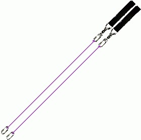 Poi Chain Purple with Black Single Leather Adjustable