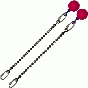 Poi Chain Ball 8mm 20cm with Pink Handle 29cm