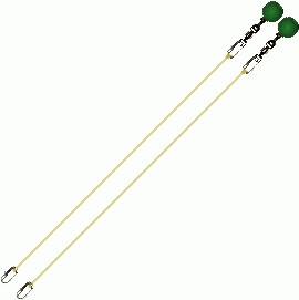 Poi Chain Yellow with Green Ball Handle Adjustable