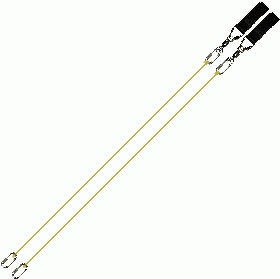 Poi Chain Yellow with Black Double Leather Adjustable
