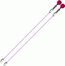 Poi Chain Purple with Pink Ball Handle Adjustable