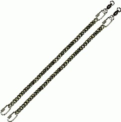 Replacement poi Black Oval Link 40cm Chain 48cm