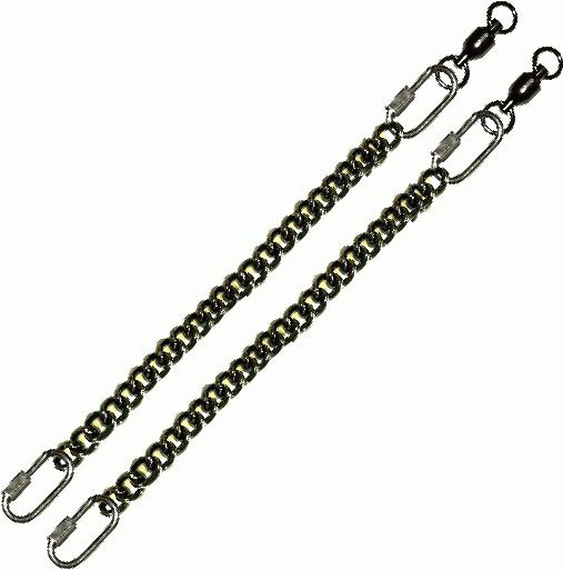 Replacement poi Black Oval Chain with Swivels 30cm