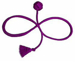 Practice Rope Dart with 65mm monkeyfist 3.6m - Purple